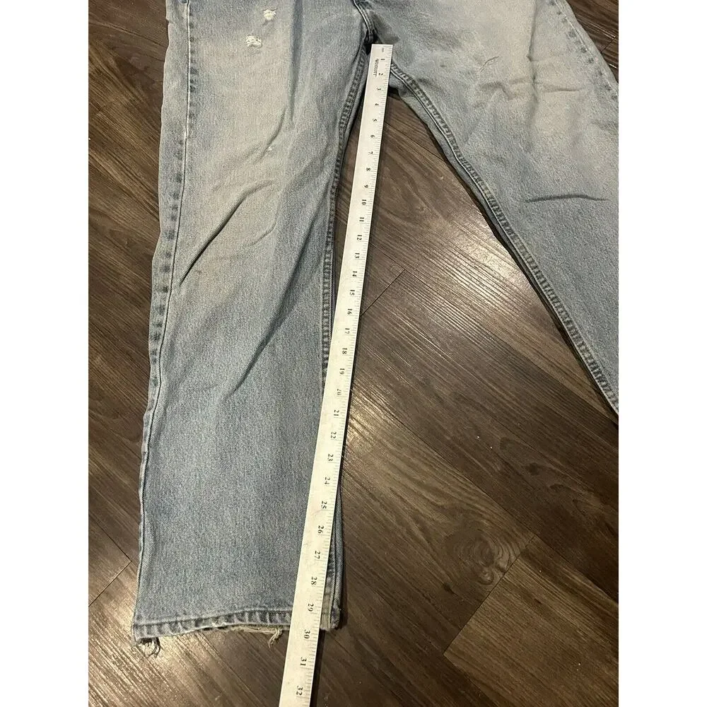 Vintage Levis Jeans Mens 38x30 Blue 505 Light Wash 90s 1999 Regular Straight Leg